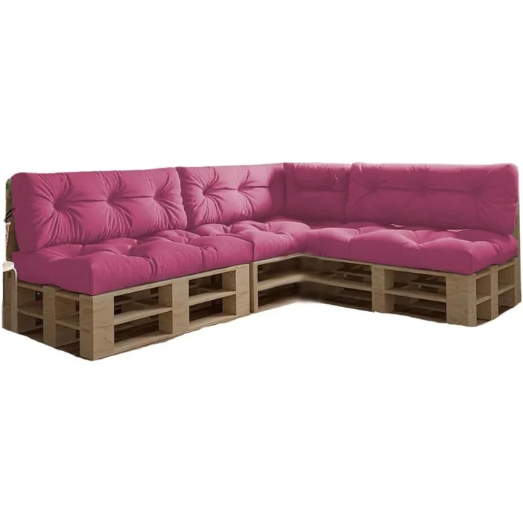 chilly pilley Palettenkissen Wasserdicht Palettenauflage Palettenpolster Palettenmöbel Gartenkissen Wasserfest Wasserabweisend viele Größen und Farben (Set 7 er. Rosa)