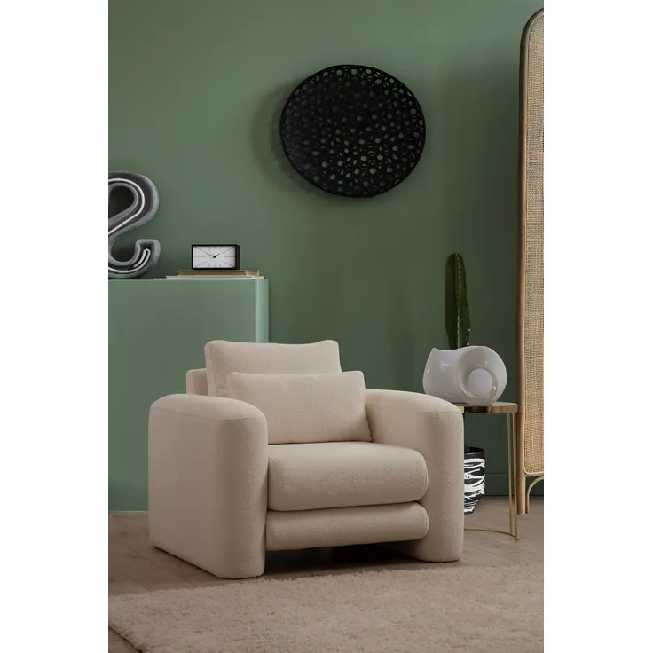 Ohrensessel, 'Lily', 73 x 97 x 98, Creme