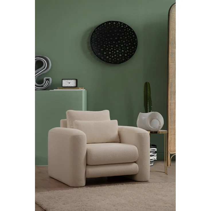 Ohrensessel, 'Lily', 73 x 97 x 98, Creme – Bild 1