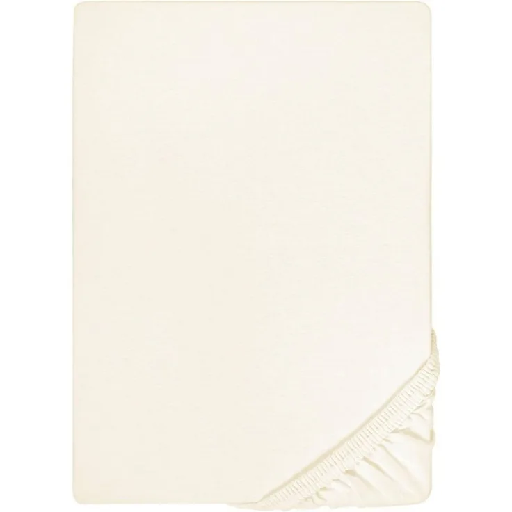 biberna Jersey-Elastic-Topper-Spannbetttuch 0077641, perlmutt, 1x 180x200 cm - 200x220 cm