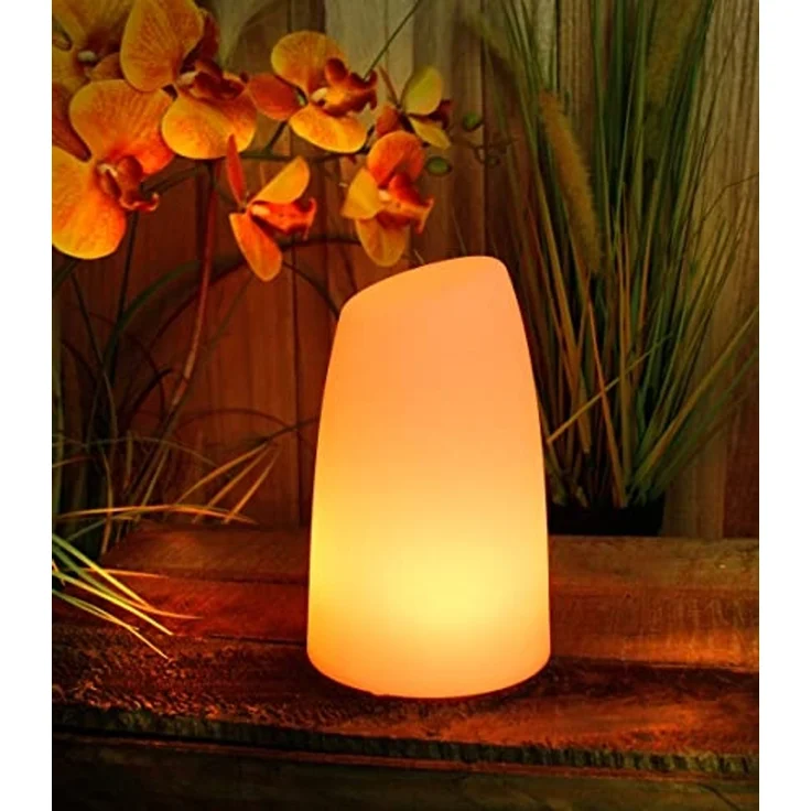 Arnusa LED Tischleuchte PL201 Akkulampe mit USB Aufladekabel RGB Fernbedienung, USB-Ladefunktion, LED fest integriert, 16 Leuchtfarben und 4 Farbwechselprogramme per Fernbedienung einstellbar, 12x20 cm dimmbar – Bild 3