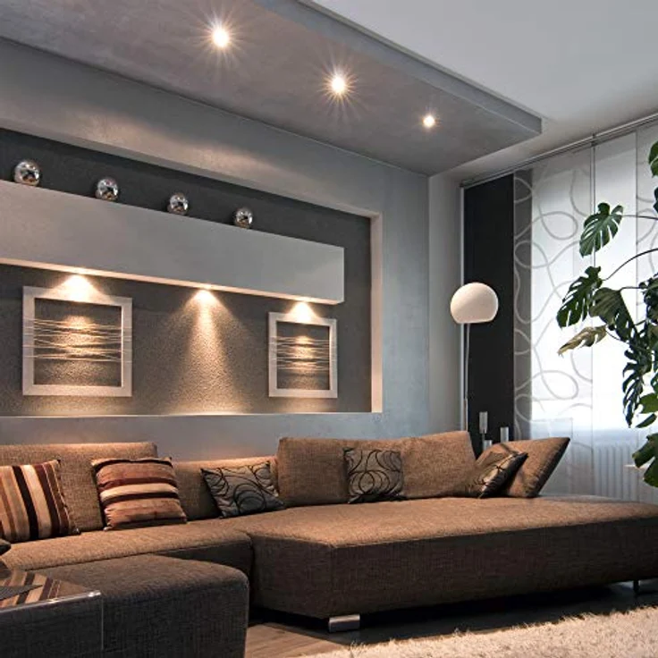 SSC-LUXon QF-2 quadratischer Einbauspot LED, schwenkbar in weiß, inkl. GU10 LED 5W LumiFLEX, drei Lichtfarben (warmweiß, neutralweiß, kaltweiß) – Bild 2