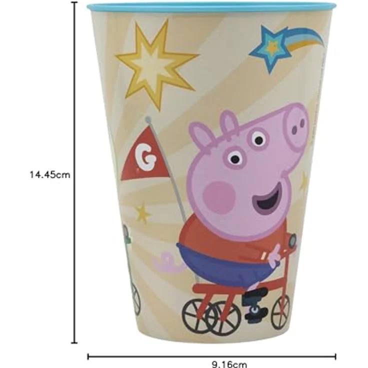 Storline Kinderbecher Peppa Pig 430 ml Trinkbecher für Kita & Frühstück, Plastik – Bild 6