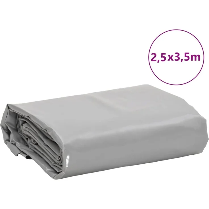 vidaXL Abdeckplane Grau 2,5x3,5 m 650 g/m² 156120 – Bild 9
