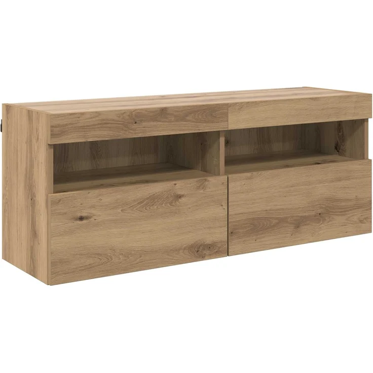 vidaXL TV-Wandschrank-Set mit LED-Lichtern mit LED 7 pcs Artisan-Eiche 3402795 – Bild 7