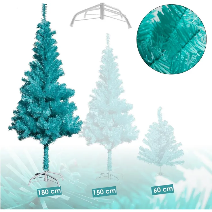 Künstlicher Weihnachtsbaum inkl. Ständer Tannenbaum Christbaum türkis 180cm