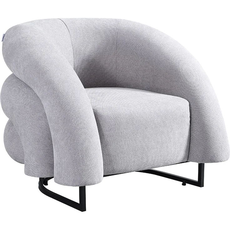 HOME DELUXE Sessel MACA - Samtgewebe Grau – Bild 2