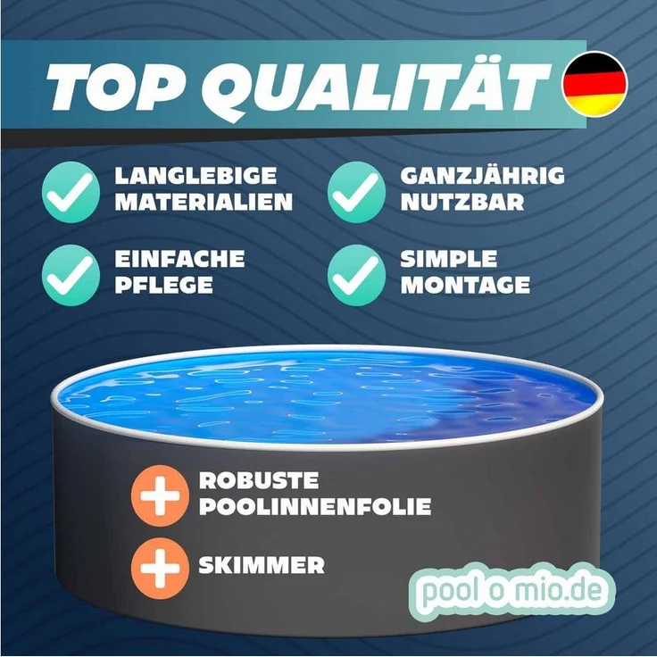 Azuro Deluxe Stahlwandpool - Graphite/Weiß - Rund Ø 360 x 120 cm – Bild 2