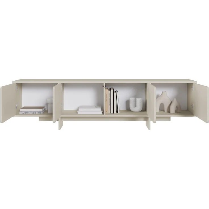 Selsey 'Wuwu' TV-Schrank 4-türig, greige, 55 x 200 x 35 cm – Bild 4