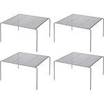 mDesign Geschirrablage Küchenregal Aufbewahrung Organizer 4er Set Metall Graphit