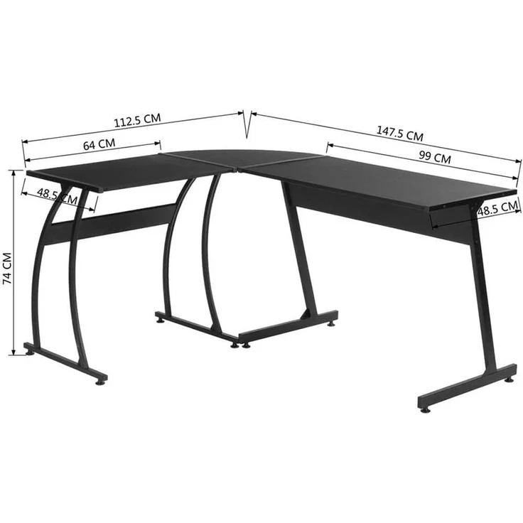 Gardenia Corner Eckschreibtisch, Stahl, 112,5 x 147,5 x 74 – Bild 2