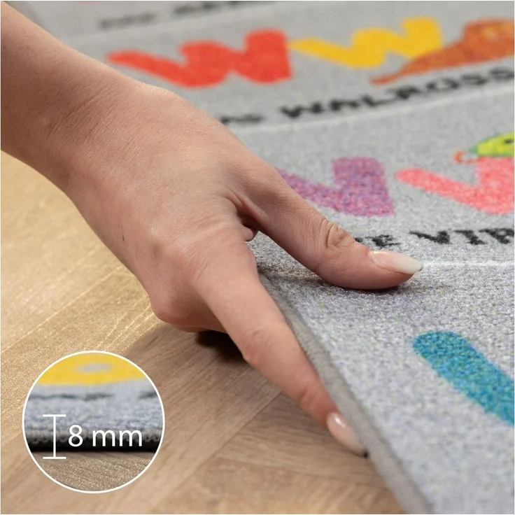 Carpettex Kinderteppich Alphabet - Buchstaben - Zahlen - Tiere, Rechteckig, Höhe: 7 mm, Teppich Kinderzimmer Alphabet-Buchstaben Rutschfest Waschbar – Bild 2