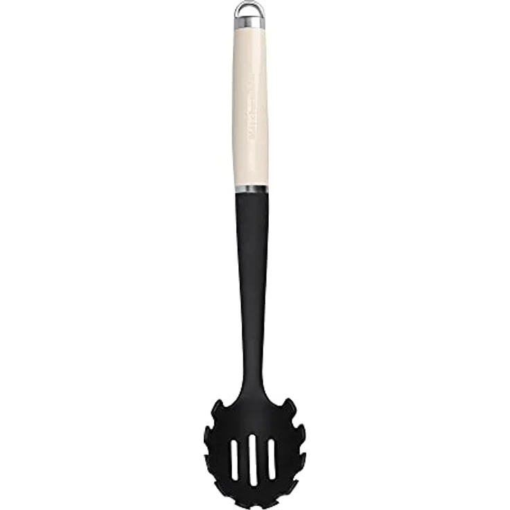 KitchenAid Pasta-Servierlöffel, Hitzeresistent, Antihaftbeschichtung, Spaghettilöffel – Almond Creme – Bild 2