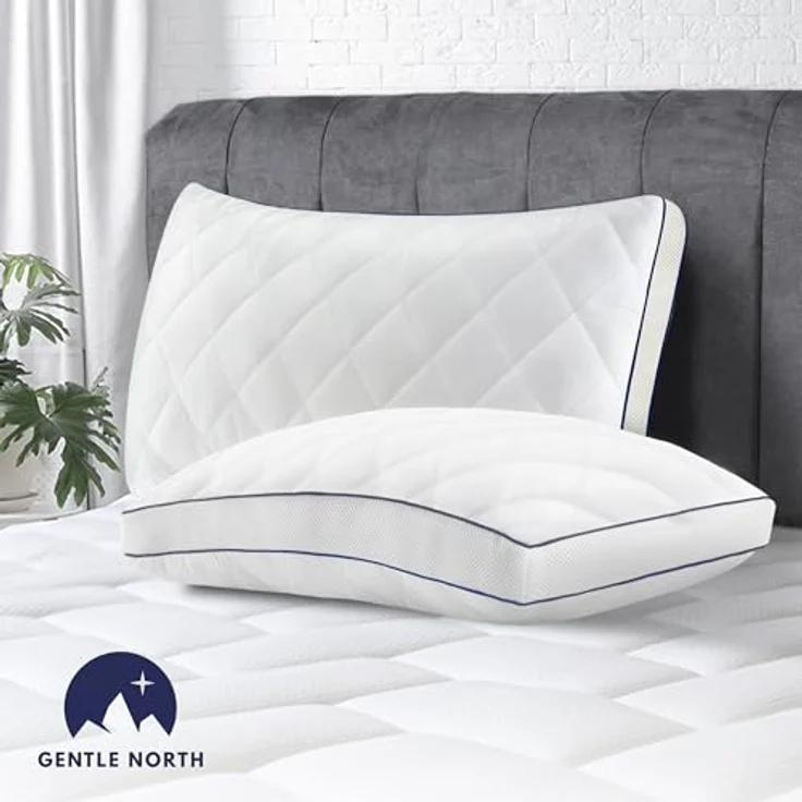 Gentle North Microfaserkissen Kopfkissen in Hotelqualität flauschige, gut gefüllte Schlafkissen, Füllung: Polyester, Rückenschläfer, Seitenschläfer, Bauchschläfer, Seitschläfer – Bild 8