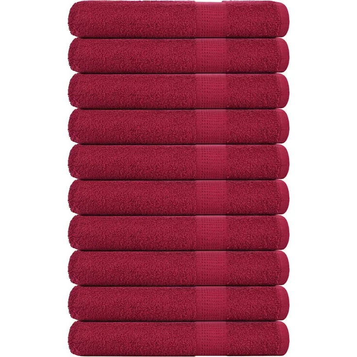 vidaXL Handtücher FROGN 10 Stk. Bordeaux 100x200 cm 360 g/m² 136748 – Bild 1