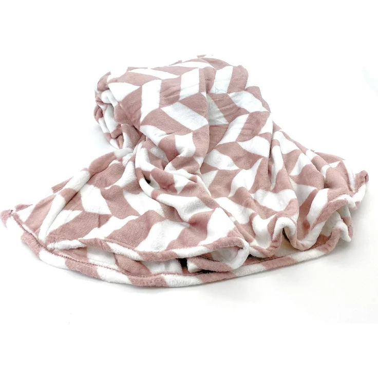 Wohndecke Soft Flanell Kuscheldecke Chevron Raute 150x200, heimtexland, super weich I wärmend I leicht I Allergiker geeignet – Bild 2