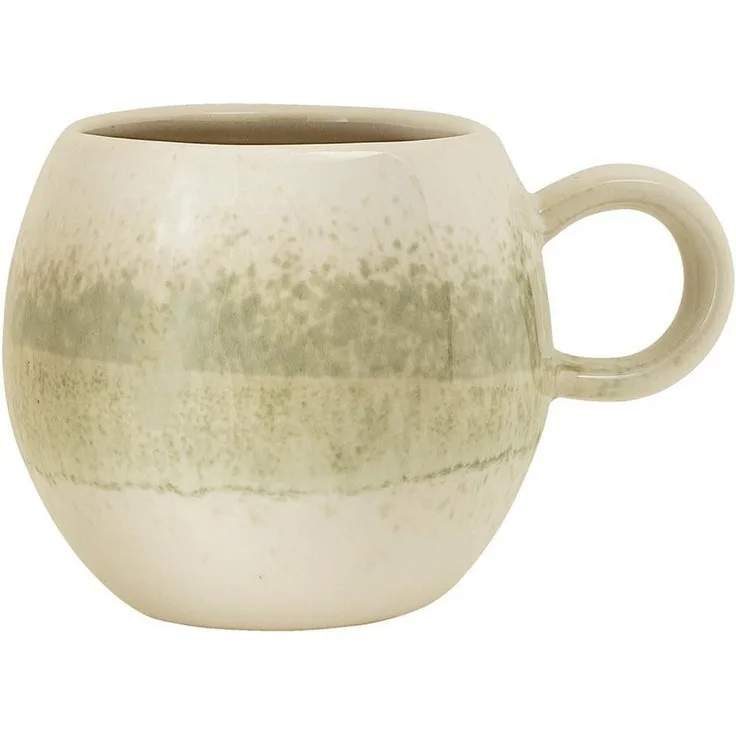 Bloomingville Tasse Paula Tasse natur/grün 275 ml, Keramik Kaffeetasse Teetasse dänisches Design