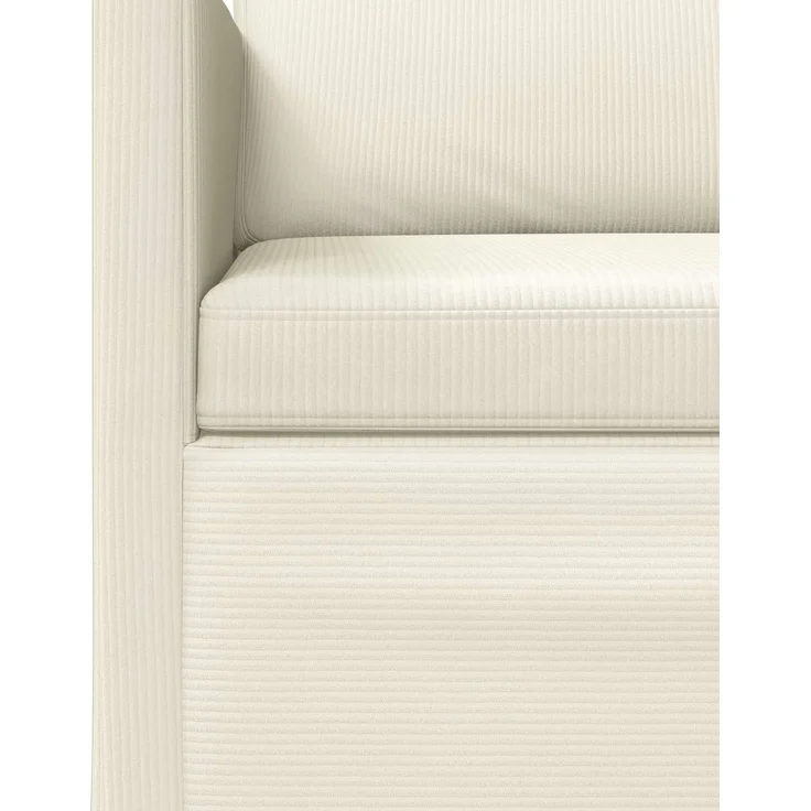vidaXL 2-Sitzer Sofa Creme 130 x 81 x 82 cm Cordstoff 42041069 – Bild 5