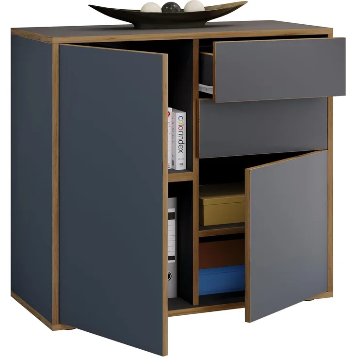 VCM Kommode & Sideboard Salia 920759 Anthrazit H. 74 x B. 79 x T. 33cm
