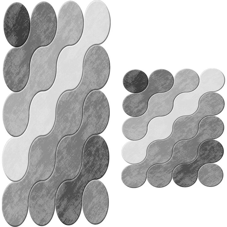 Badteppich-Set, 2-teilig, Grautöne – Bild 1