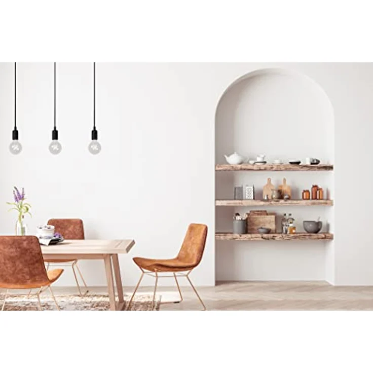 LUCIDE FIX Pendelleuchten, höhenverstellbar, 3xE27, warmweißes Licht (2700K), Schwarz – Bild 4