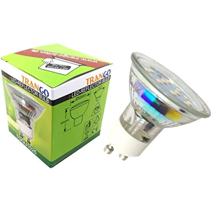 TRANGO LED Steckdosenleuchte, 11-046 LED Steckerlicht in weiß mit Lampenschirm aus Glas, Stecker-Nachtlicht inkl. 1x GU10 LED Leuchtmittel 3000K warmweiß & Ein/Aus, & Ein/Aus- Schalter Leselampe, Küchenlampe – Bild 4