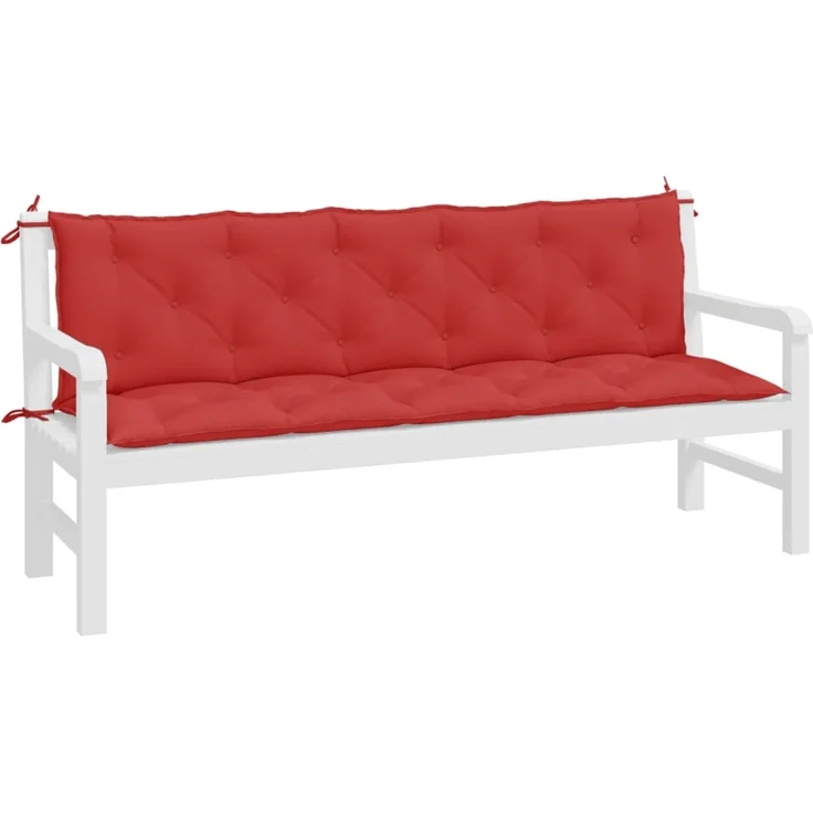vidaXL Gartenbank-Auflagen 2 Stk. Rot 180x50x7 cm Oxford-Gewebe 361722 – Bild 3