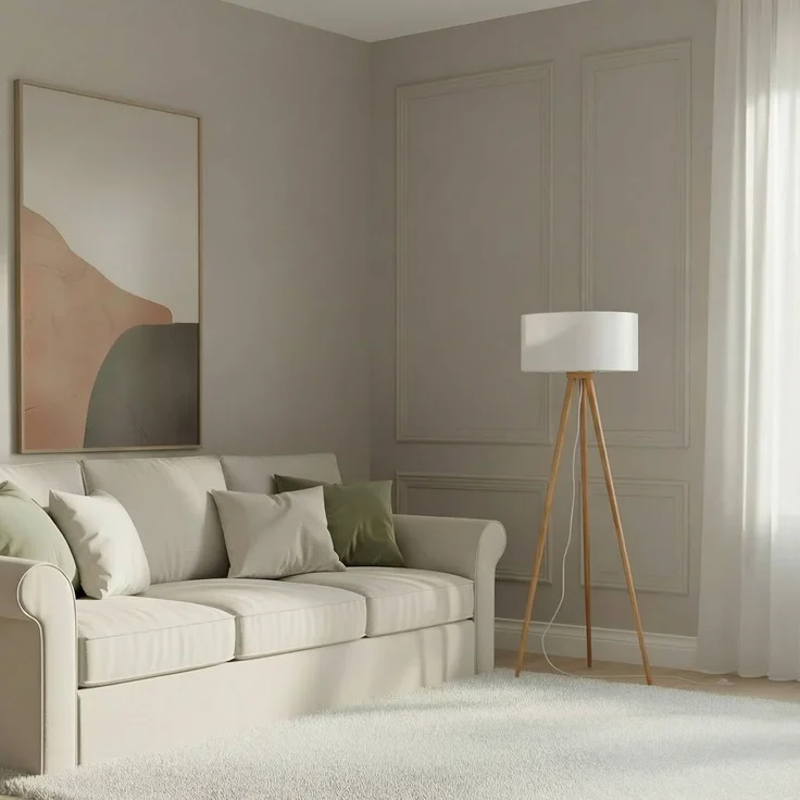 Lindby Stehlampe Charlia, Weiß IP20, 1x60 W – Bild 4