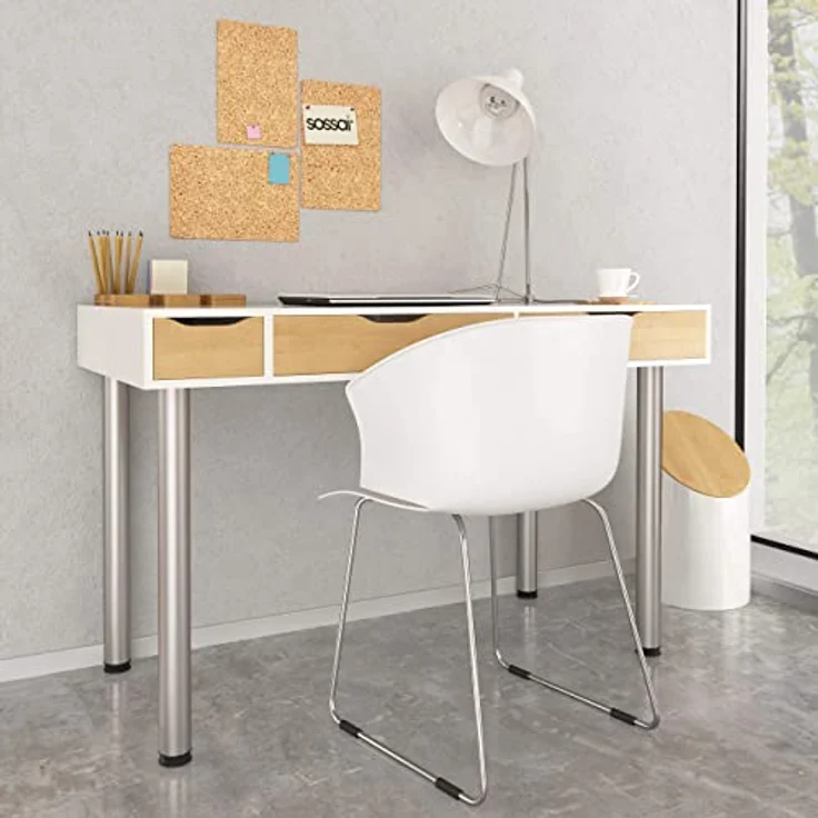 sossai® Tischbein Premium Tischbeine Ø60 mm im Alu-Design, höhenverstellbar +2cm – Bild 3