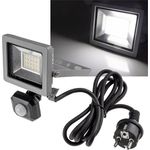 LED-Fluter SlimLine "CTF-SLT10 PIR"10W, IP44, 923lm, 4000K, Bewegungsmelder