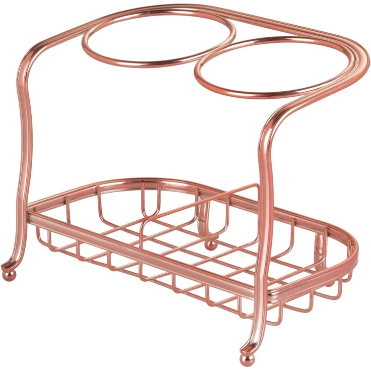 Föhnhalter Glätteisenhalter gold Haarfönhalter Haarstylinghalter Ablage mDesign – Bild 4