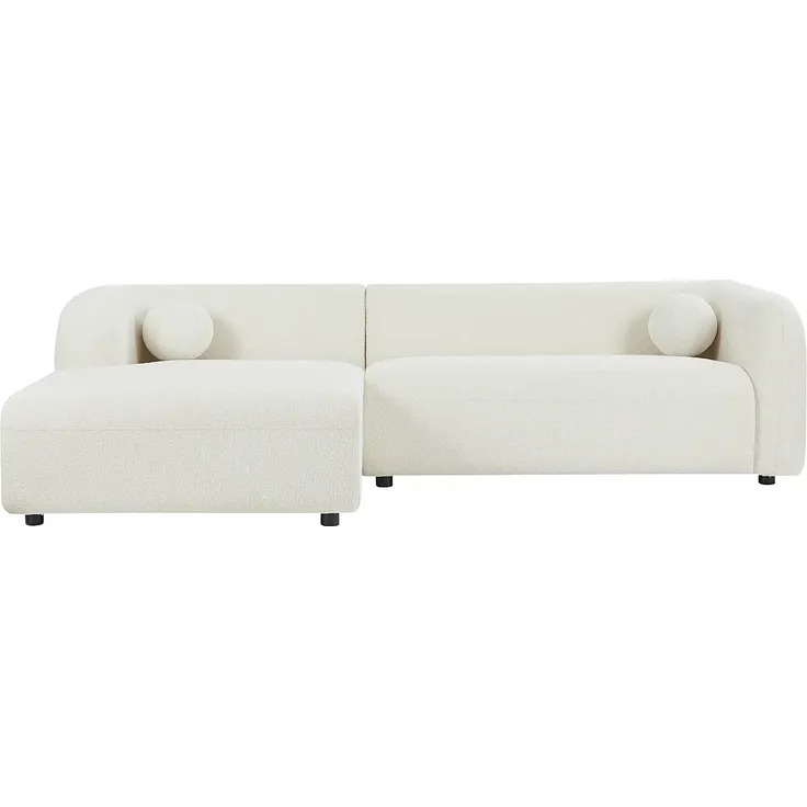Vente-unique - OVOTAS Sofa Stoff Weiß - B 160 cm x H 70 cm x L 270 cm – Bild 2