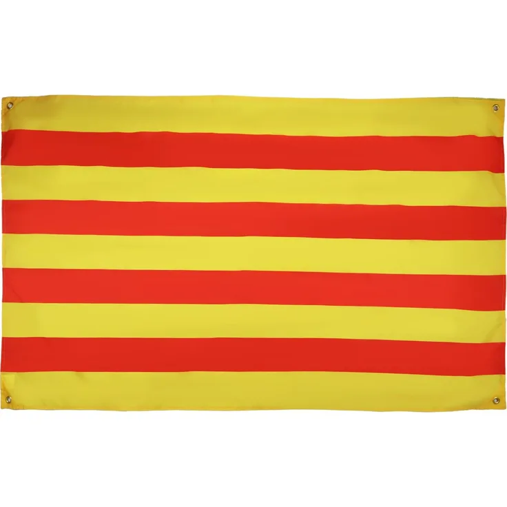 AZ FLAG Katalanische Flagge, 150x90 cm, mit 4 Ösen, katalanischer Pavillon für Balkon oder Wand