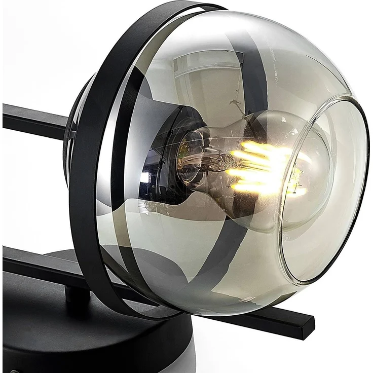 Lindby Wandleuchte Marinka, Metall, Schwarz IP20, 1 x 60 W – Bild 7