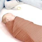 Babydecke Babydecke Musselin Kuscheldecke Puckdecke Baby & Neugeborene, Nordic Coast Company, Musselindecke Karamell Premium 100% Baumwolle Schadstoff geprüft