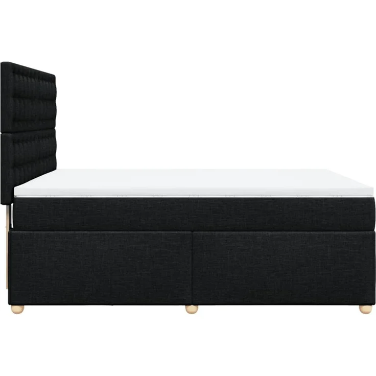 vidaXL Boxspringbett mit Matratze Schwarz 160x200 cm Stoff 3293647 – Bild 7