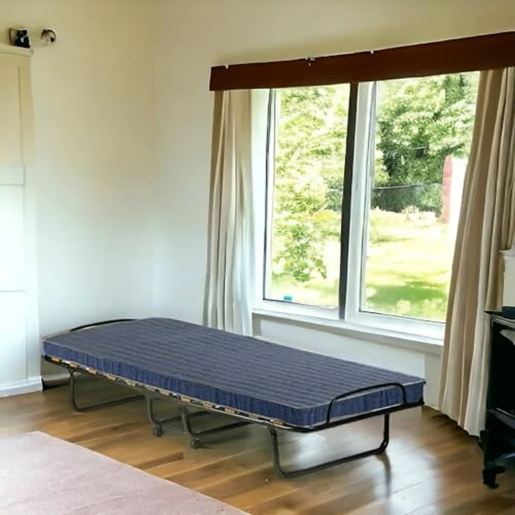 Talamo Italia - Klappbett Piera, platzsparendes Feldbett mit 15-Lattenrost, inklusive Schutzhülle, 100% Made in Italy, 80x200h40 cm, inklusive Memory-Matratze – Bild 4