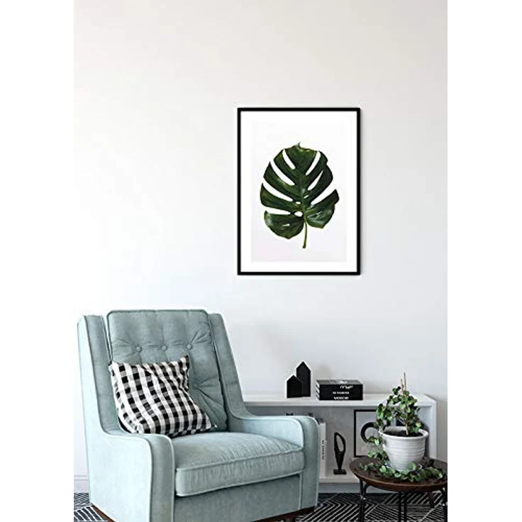 Komar Monstera Leaf Wandbild, Premium-Poster 40 x 50 cm, fotorealistische Druckqualität, seidenmatte Oberfläche, FSC-zertifiziert, ohne Rahmen – Bild 4