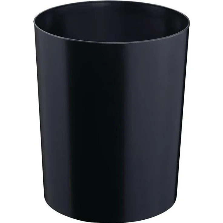 Papierkorb 13 L, H 300 x Ø 245 mm schwer entflammbar Ku. schwarz ZWINGO "" – Bild 1