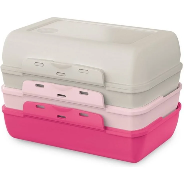 Emsa Lunchbox Variabolo, Polyprophylen (PP), (Set, 4-tlg), platzsparend, verschiedene Farbkombinationen, spülmaschinenfest – Bild 1
