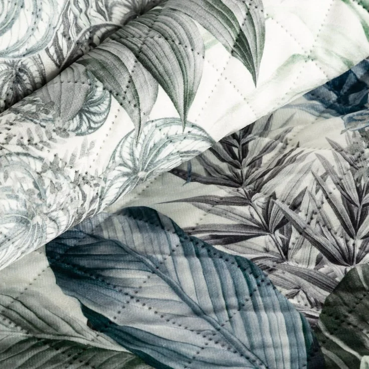 Designvolle Tagesdecke, modener Bettüberwurf DAVOS2 170X210 cm grün silber – Bild 3