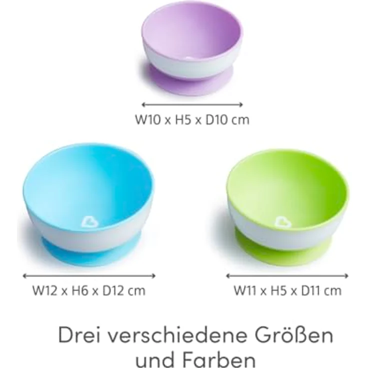 Munchkin Stay Put Suction Schüsselset 3 Stück Viol – Bild 9