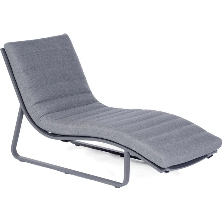 Sonnenpartner Lounge-Liege Cloud Aluminium anthrazit mit Auflage Relaxsessel Gartenliege