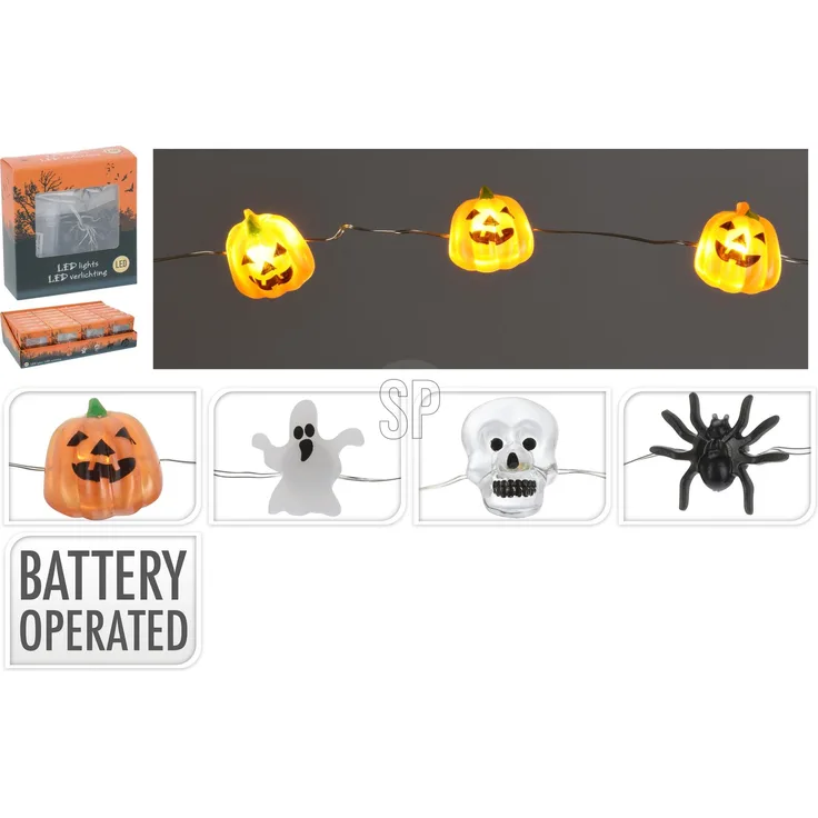 Koopmann Draht mit 20 LED Halloween HALLOWEEN - Garten & Diele & Esszimmer & Wohnzimmer & Kinderzimmer & Küche Objekte in Rot & orange