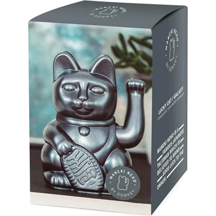Donkey Winkekatze Lucky Cat Galaxy metallicgrau – Bild 3