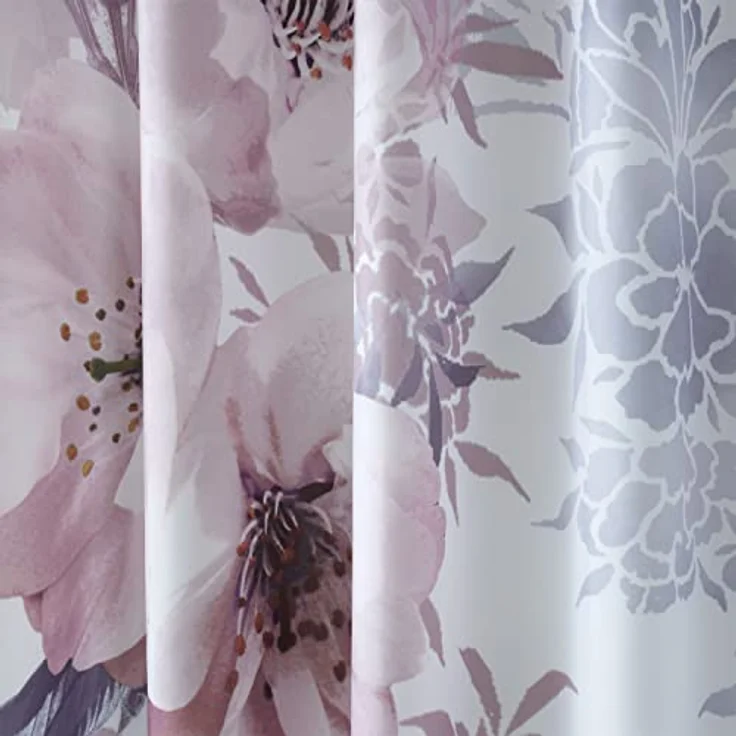 Catherine Lansfield Dramatic Floral Duschvorhang, 180 x 180 cm, Blush Pink – Bild 3