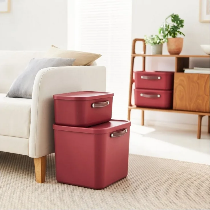 ROTHO Stapelbox Aufbewahrungskiste mit Deckel 12 l MALOJA