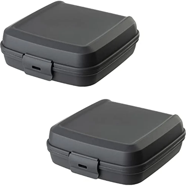 Engelland Lunchbox Brotdose mit Klickverschluss, Kunststoff (BPA-frei), (Vorteils-Set, 2-tlg, Ideal für Schule, Kindergarten und Arbeit), BPA frei, robuster Kunststoff, spülmaschinengeeignet – Bild 1