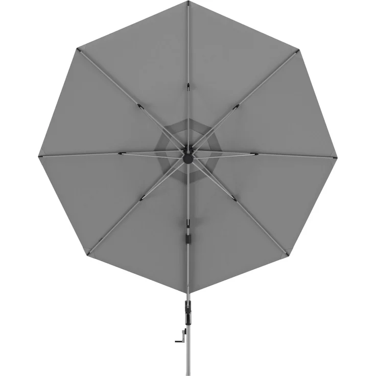 Knirps Sonnenschirm / Ampelschirm "Hyperion 340", light grey, Ø 340 cm – Bild 5