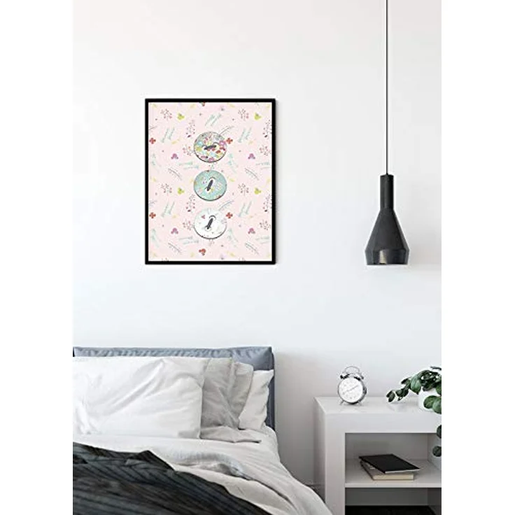 Komar Disney Wandbild Minnie Mouse Buttons, Kunstdruck für Kinderzimmer, Größe 40x50cm, ohne Rahmen, Made in Germany – Bild 3
